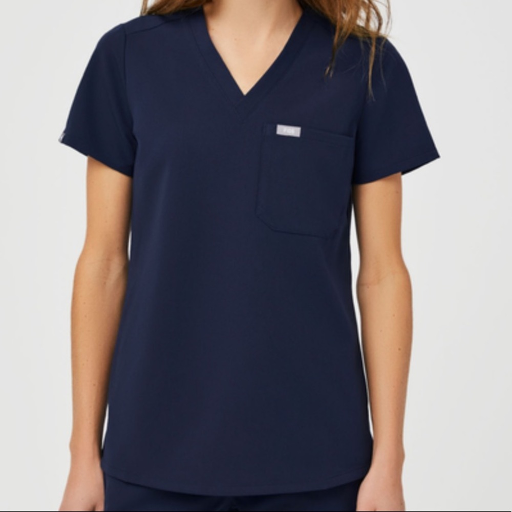 Figs Navy Catarina One Pocket Scrub Top XXS Navy